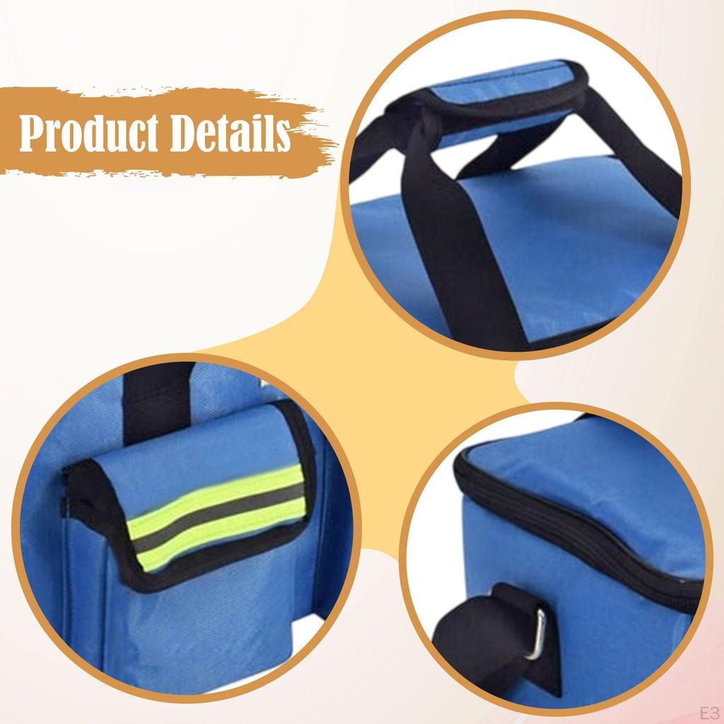 Emergency Bag, Empty, for Supplies, Organizer 14.17 X 8.66 Inches