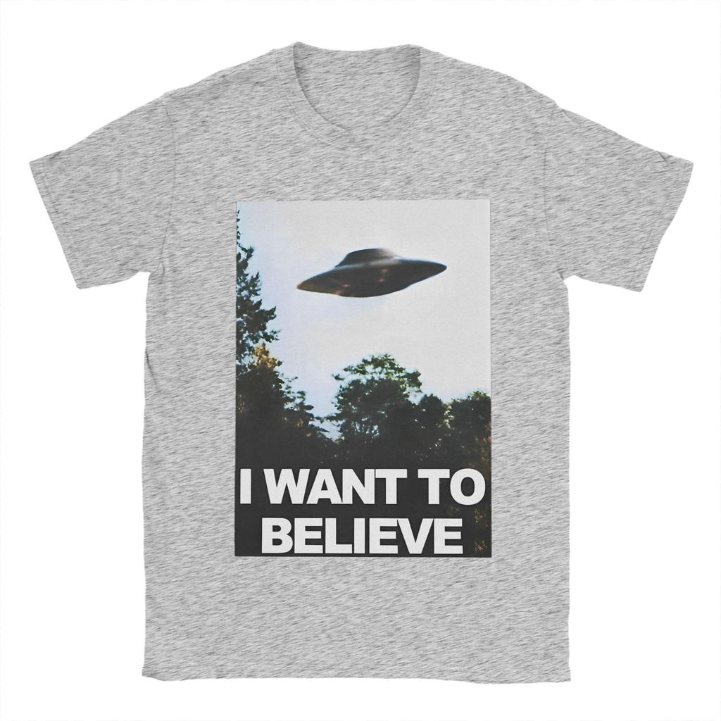Akte X Film T-Shirts Herren Ich will glauben Neuheit 100% Baumwolle T-Shirt Rundhals Kurzarm T-Shirts Bedruckte Kleidung