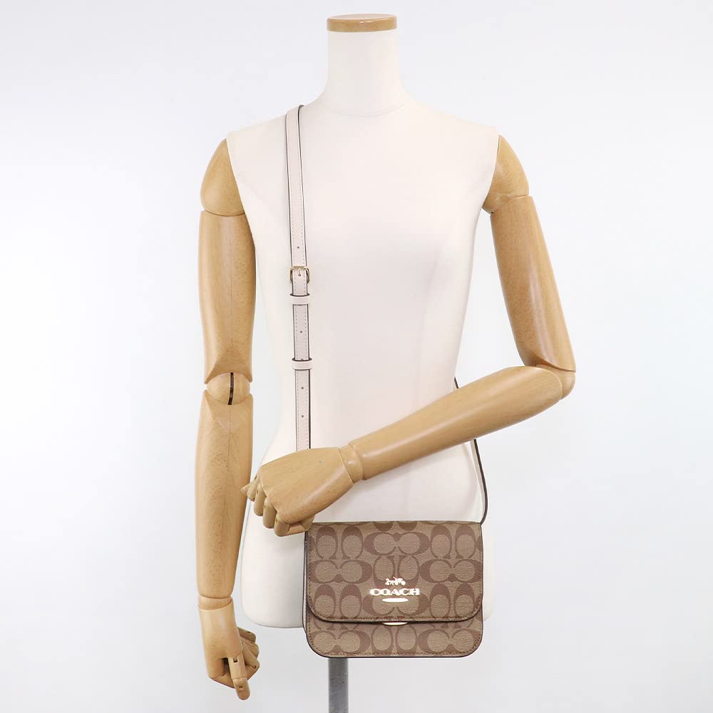Coach Shoulder Bag IMDJ8 #C5592 Khaki/White [Used]