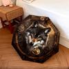 1 PC Automatic Folding Umbrella - Steampunk Wolf Emblem Pattern, Portable & Foldable Design with 8 Ribs, Christmas Birthday Gifts