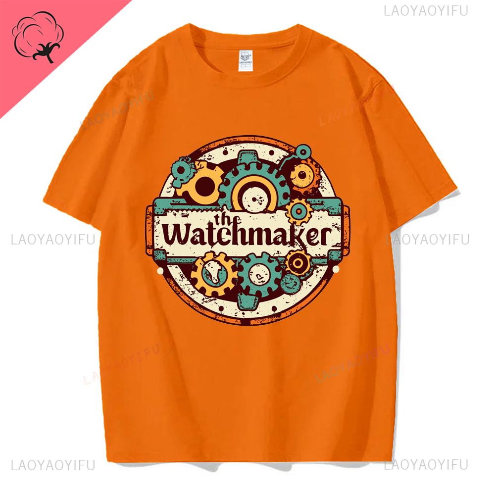 THE Watchmaker Vintage Graphic Watch Collector Clockmaker Printed Tshirt Streetwear Casual Fashion Cotton Unisex Tshirt Y2K Tees