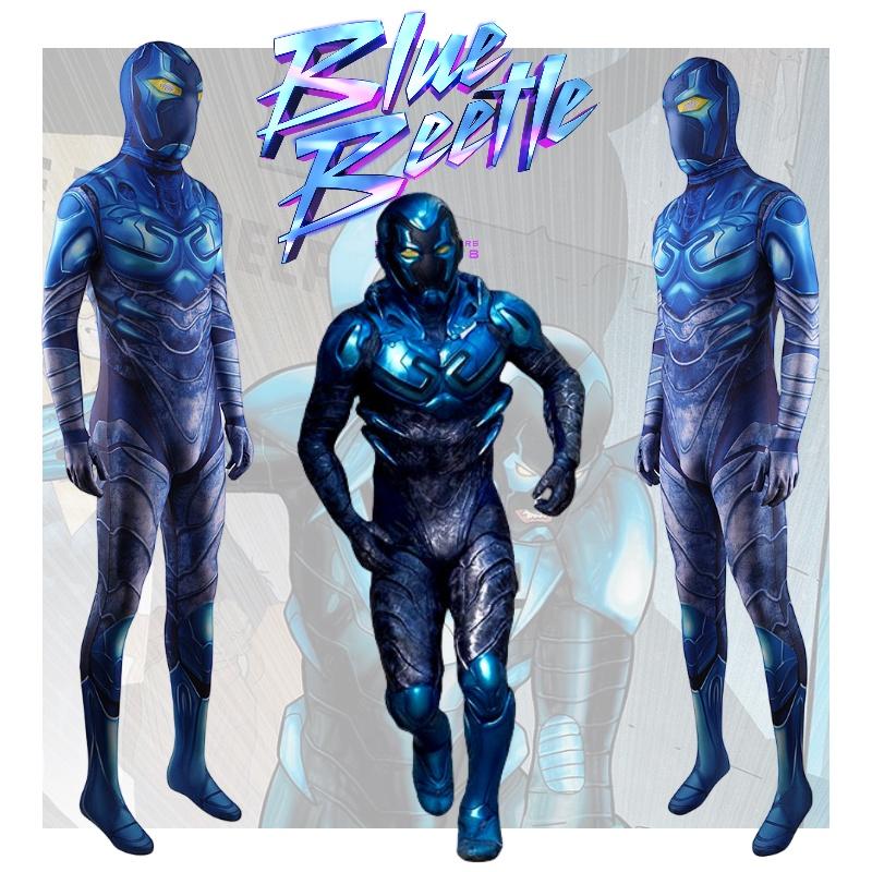 Beetle Cosplay Blue Jumpsuit Adult Child Costume Anime Party Halloween Outfit