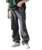 WEGO Junior Size Denim Easy Cargo Size Denim Black Sonata Men's Pants, Pants, Jeans, Trousers, S-150,