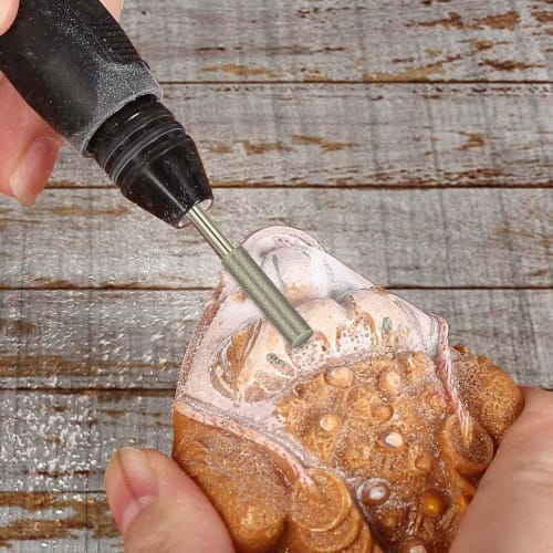 Diamond Grinding Stones, Diamond Burs (Set of 16) - Cylindrical 3mm Shank, 4.0mm Shank Compatible with Grinders and Sharpeners, Abrasive File Tools, T