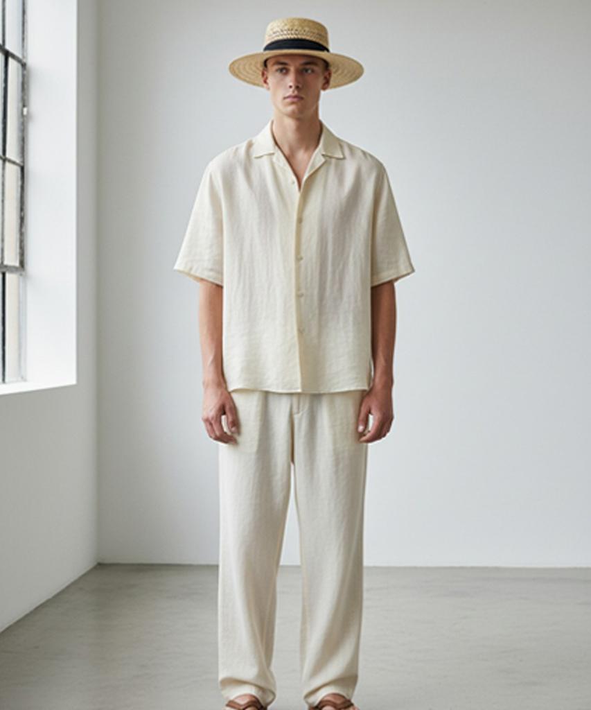 Yunibeosyeolkemiseuteuli Sanjose Bk Line Beige Panama Hat Panama Hat