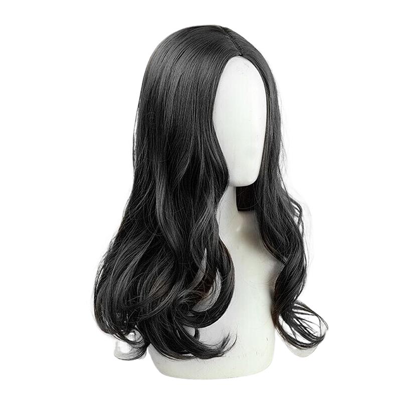 Attack On Titan Pieck Finger Cosplay Parykker 60 cm Langt Svart Hår Varmebestandige Syntetiske Parykker Halloweenfest Kvinne Rolle Rekvisitter