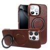 Foldable Bracket Stand Genuine Leather Phone Case For For Iphone 16 Pro Max For Iphone17 1 14 13 12 11 Kickstand Protective Back Shell