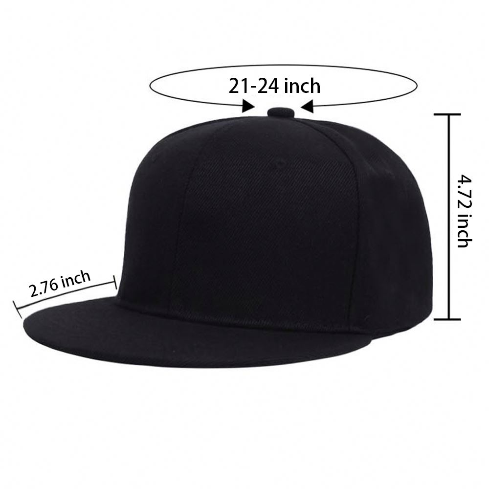 Customized Classic Baseball Hat Adjustable Size Polyester Snap Back Cap Vintage Hip Hop Style for Promotions