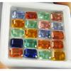 Natural Sapphire Loose Gemstone 14 pcs Emerald Cut 7x5 mm Pendant Lot September Birthday Birthstone