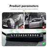 OENU7 Suede Leather Car Temporary Parking Card Phone Number Plate For Skoda Kamiq Karoq Octavia 2 3 Rapid Scala Kami Fabia VII VRS
