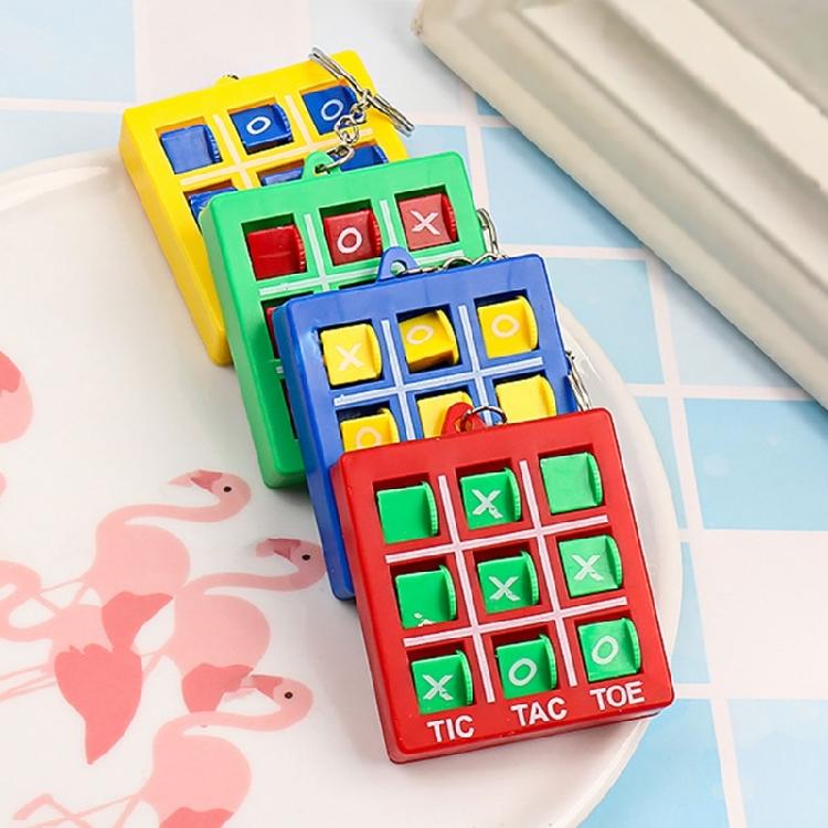 6Pcs Stress Relief Rotating Toy Keychain Educational Chess Game Keyring Puzzle Game Toy Accessories Puzzle Game Keychain