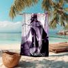Personalized customized proof beach towel with Byakuya Kuchiki pattern - soft, absorbent, quick-drying, perfect swimming, camping&bathing