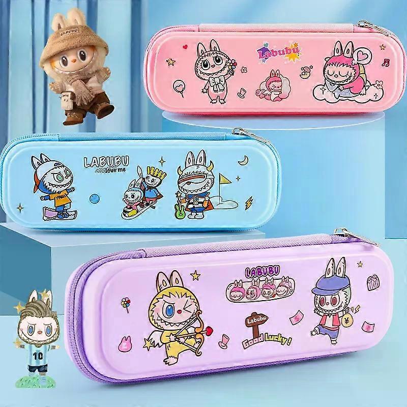 Labubu Pencil Bag Student Cartoon Large Capacity Storage Box Cute Quirky Pencil Case Anime Girls Boys Stationery Box Organizer