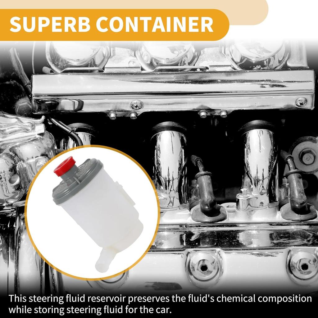 Power Steering Reservoir - No.53701S87A01 Car Automotive Power Steering Tank - for Honda Odyssey 1999-2004 Plastic White - 1 Pc