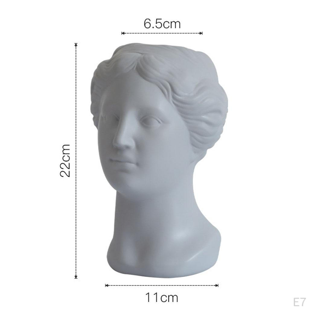 Hlava Hrnec er Váza na květiny Socha Figurky Držák na make-up Organizér Domácí Socha Ozdoba