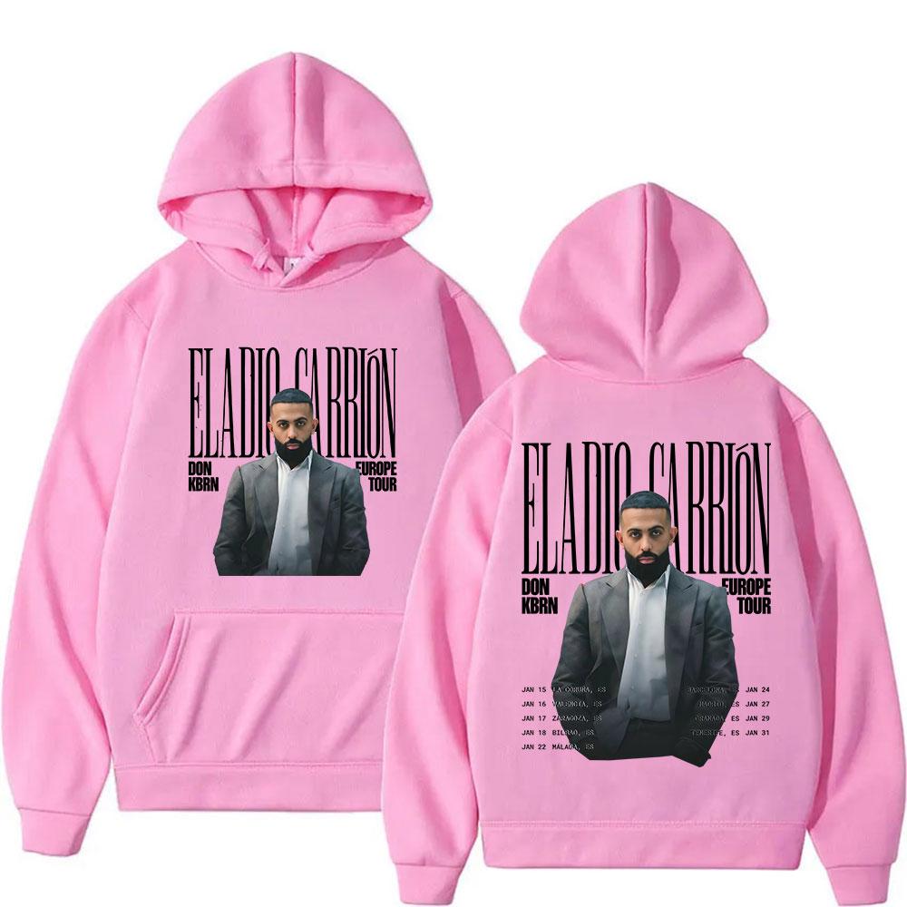 Rapper ELADIO CARRIÓN DON KBRN WORLD TOUR 2025 Hoodie Hip Hop Fashion Autumn/Winter Oversized Sweatshirt Fleece Streetwear