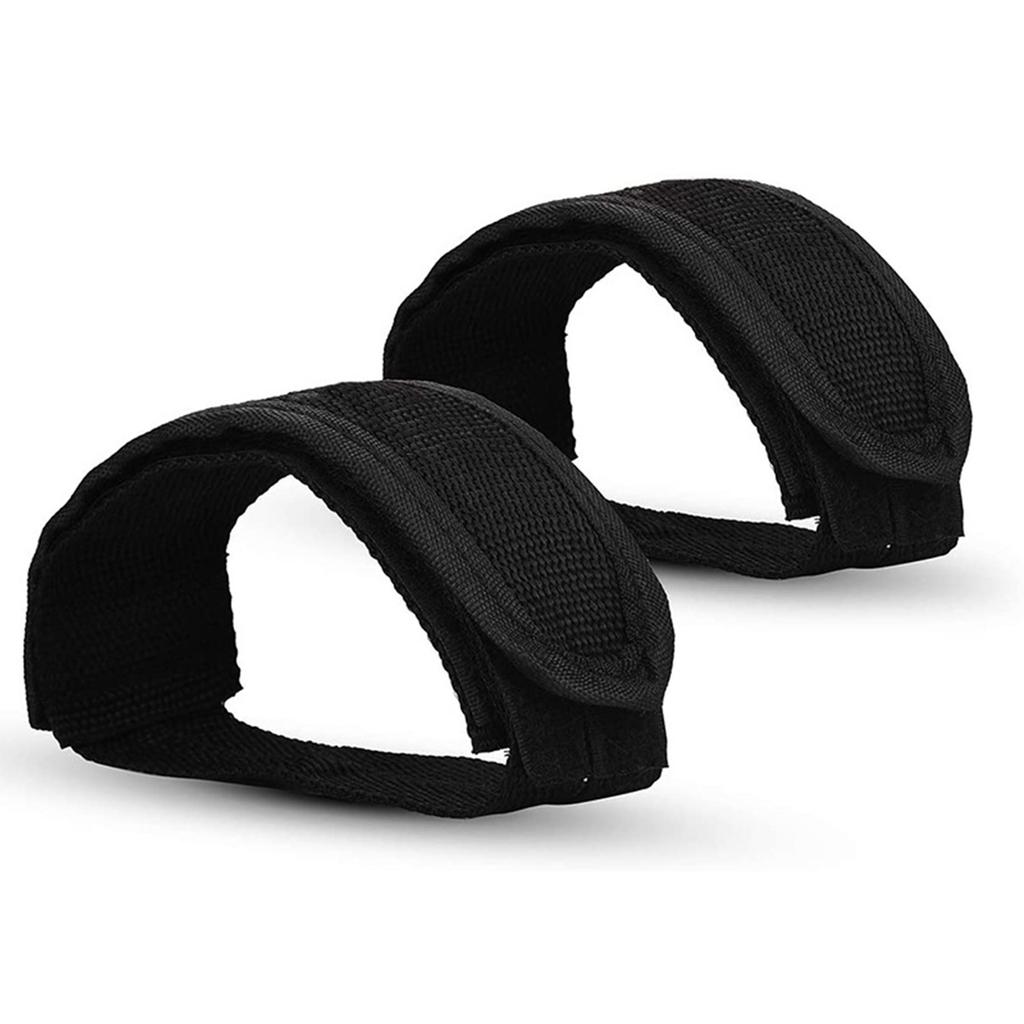1 Pair Bicycle Pedal Belt Fixed Gear Adjustable Outdoor Cycling Foot Cover for Bike Black