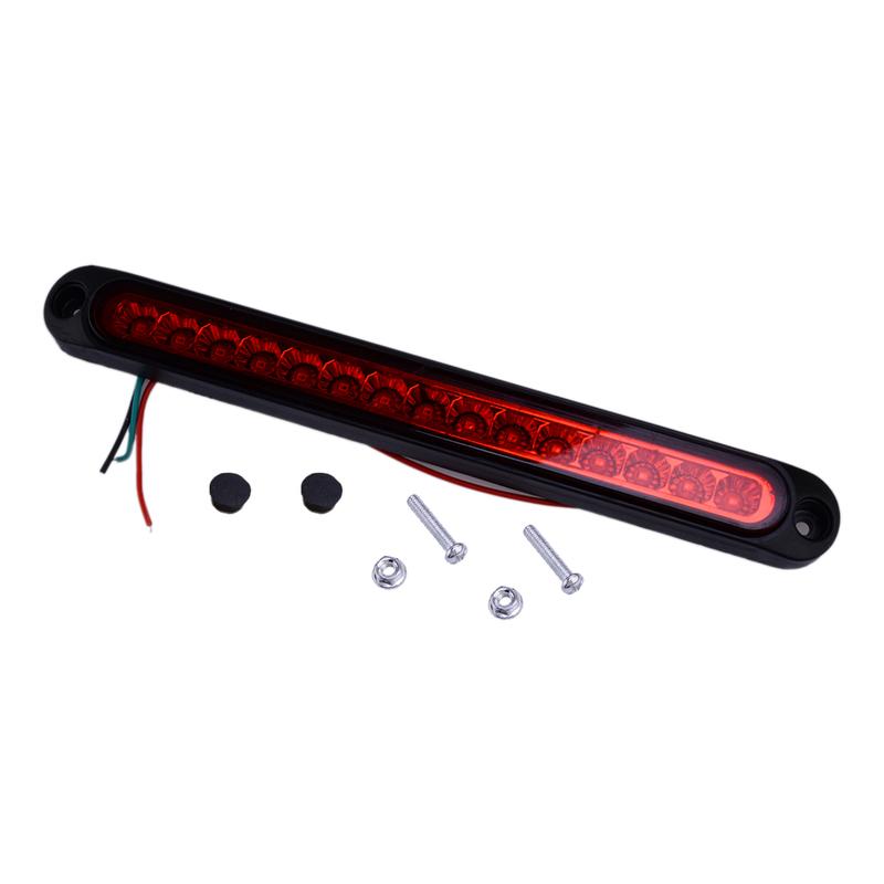 10" Rear Tail 3rd Brake Stop Light Bar Marker Lamp For Truck Trailer RV Car Caravan Boat
