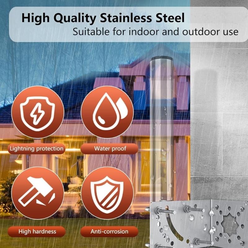 Montážní držák L Montážní držák pro instalaci na okapovou střechu nebo stěnu Nastavitelný nástěnný držák pro Starlink Gen 2 a anténu