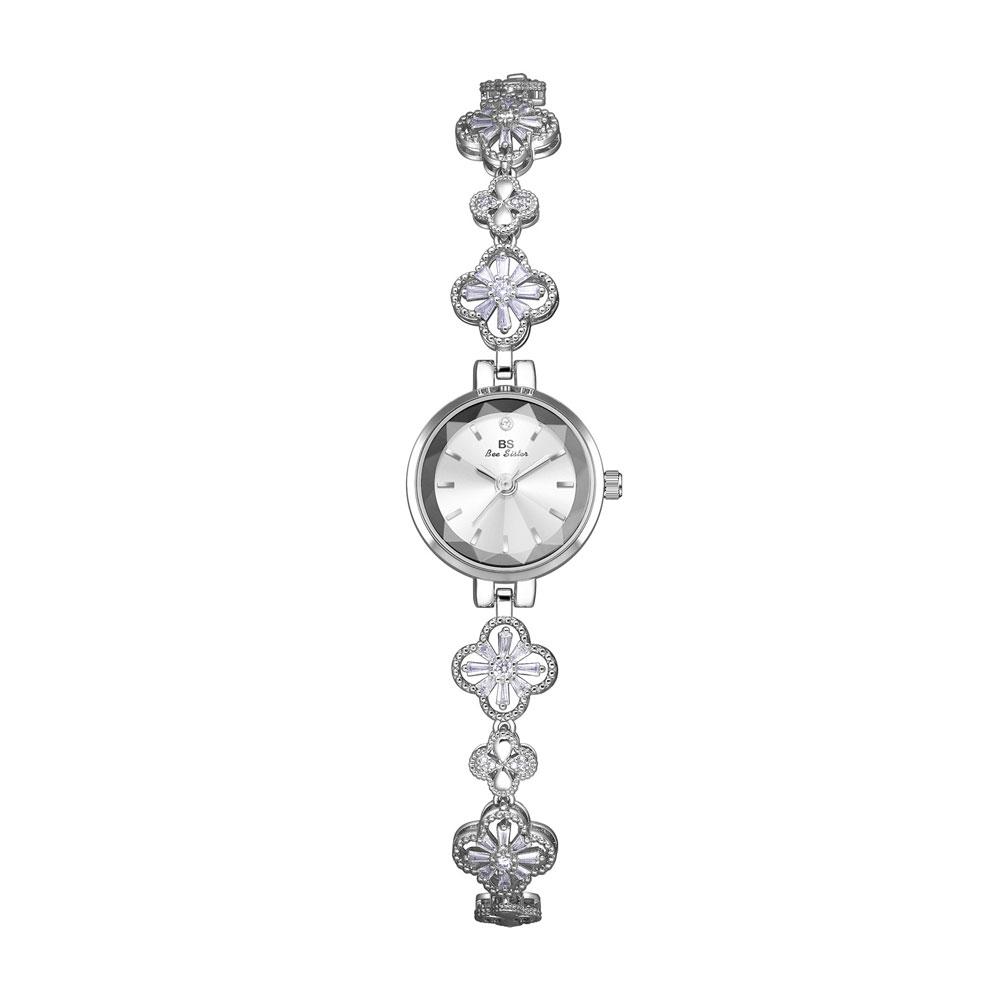 Women’s Watch Elegant Lucky Four Leaf Clover Natural Shell Dial High Quality Quartz Bracelet Wristwatch Fashion Girls Gift