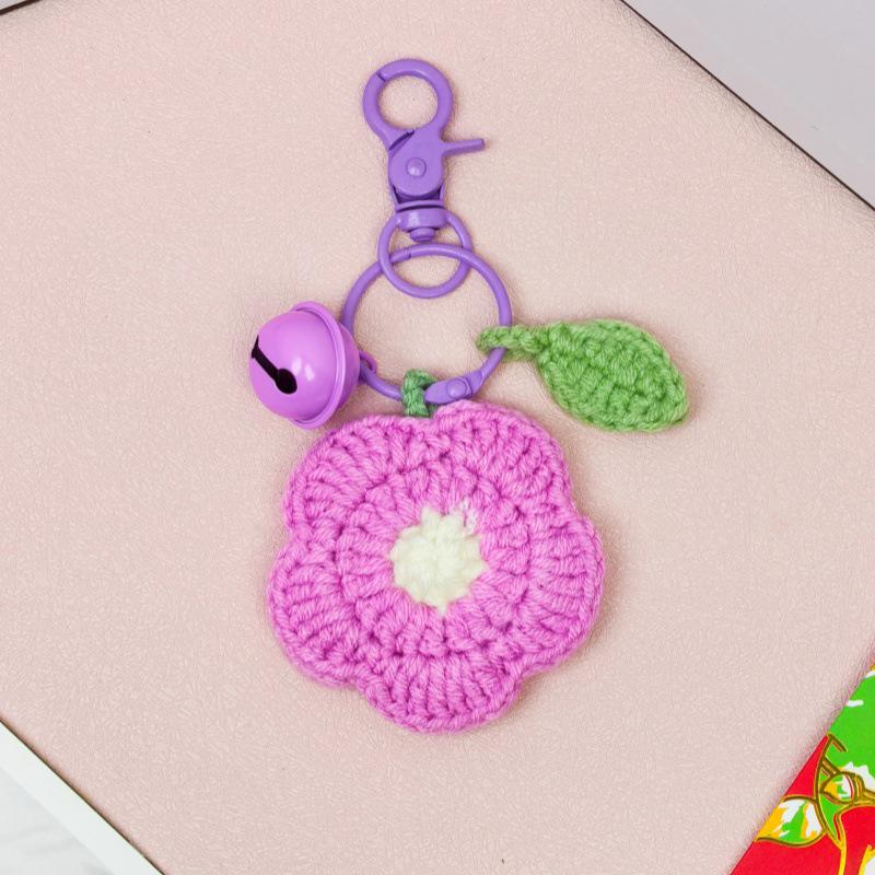 Handwoven Flower Keychain Ring - INS Style, Perfect for Bags and Teacher's Day Gifts
