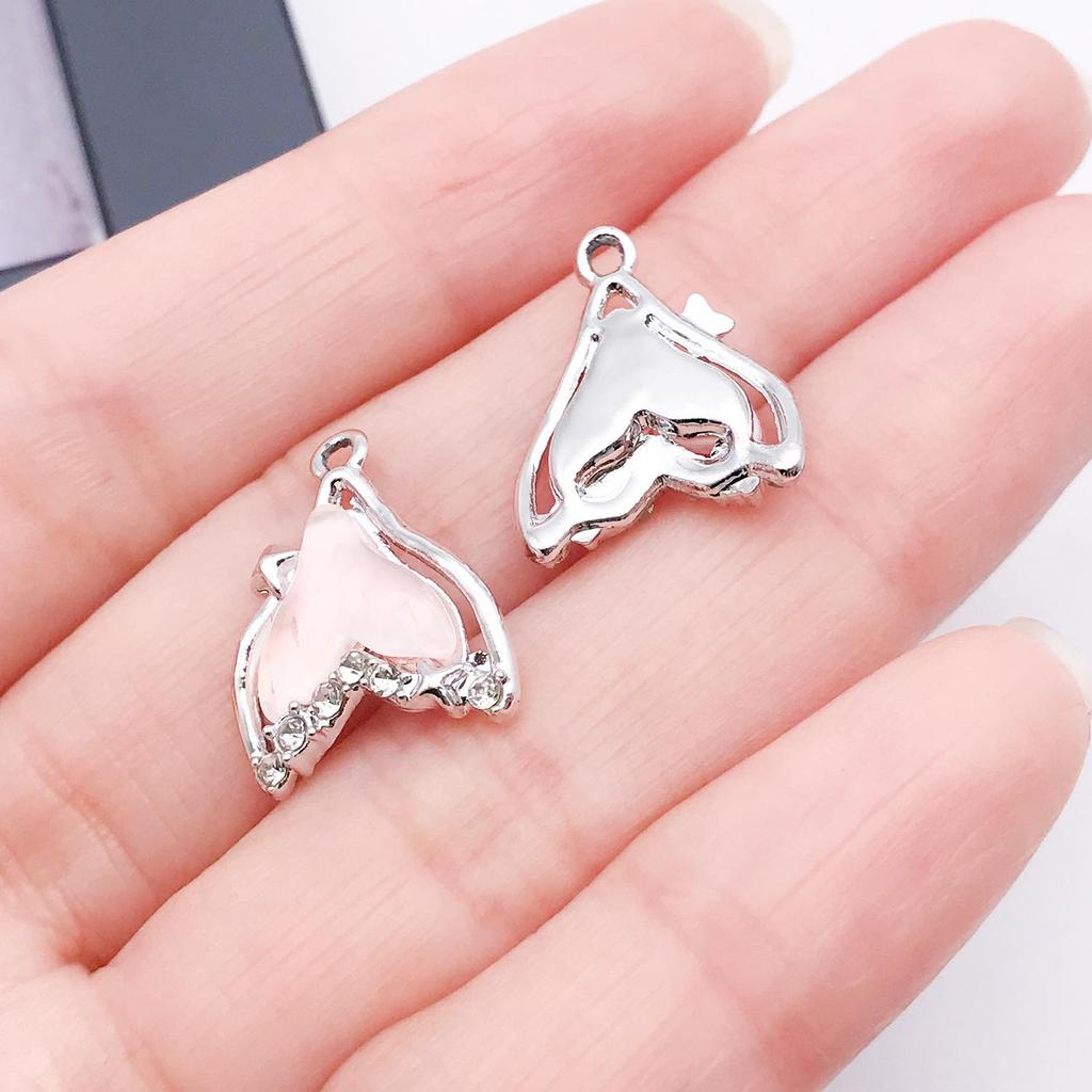 Iridescent Ocean Pig Pendant Sticker for DIY Jewelry: Earring, Necklace, Bracelet, Keychain