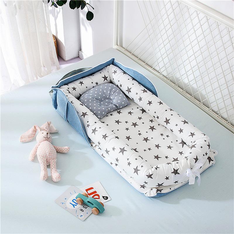 Portable bed-in-bed baby crib foldable newborn bed removable bionic anti-pressure bb bed-in-bed