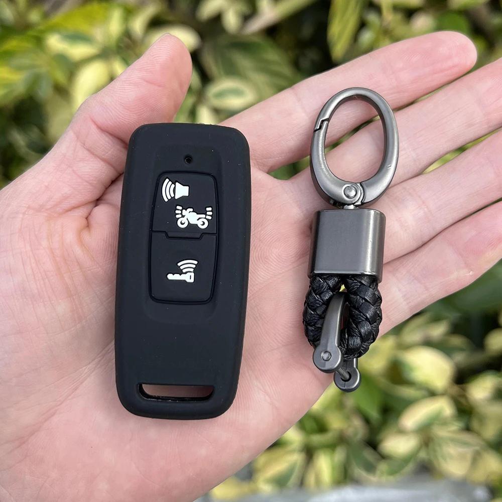 Silicone Motorcycle Key Case Holder Shell Soft Remote Cover Protector for HONDA PCX160 VISION SH350 PCX 160 Keychain Accessories