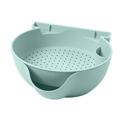 Único gran capacidad de doble capa PP colador capa escurridor para fregadero auxiliar de cocina escurridor para fregadero