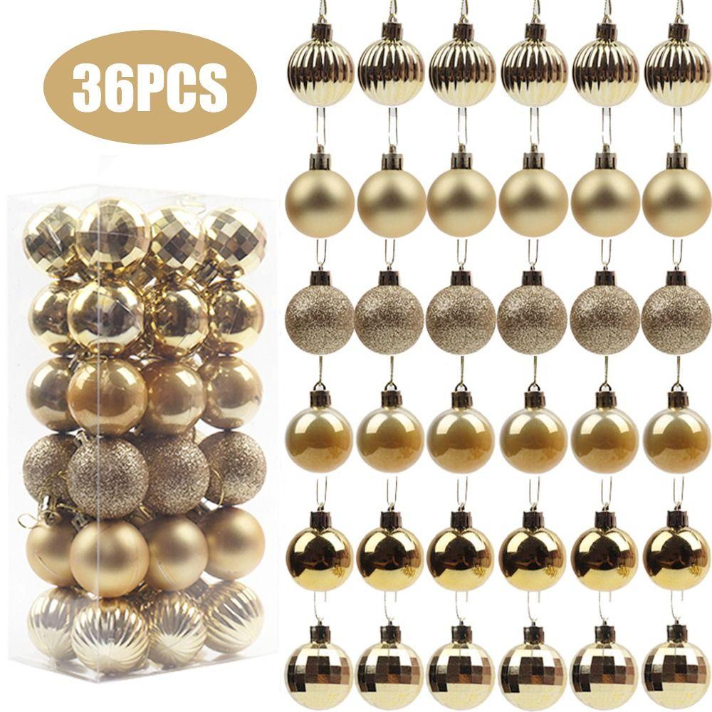 36x Alien Christmas Tree Balls Decorative Hanging Baubles Set  Weeding Party Home Decor