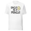 Koszulka z graficznym nadrukiem 'Single As A Pringle' Śmieszna Unisex 100% Bawełna T-shirt Męskie Koszulki Top