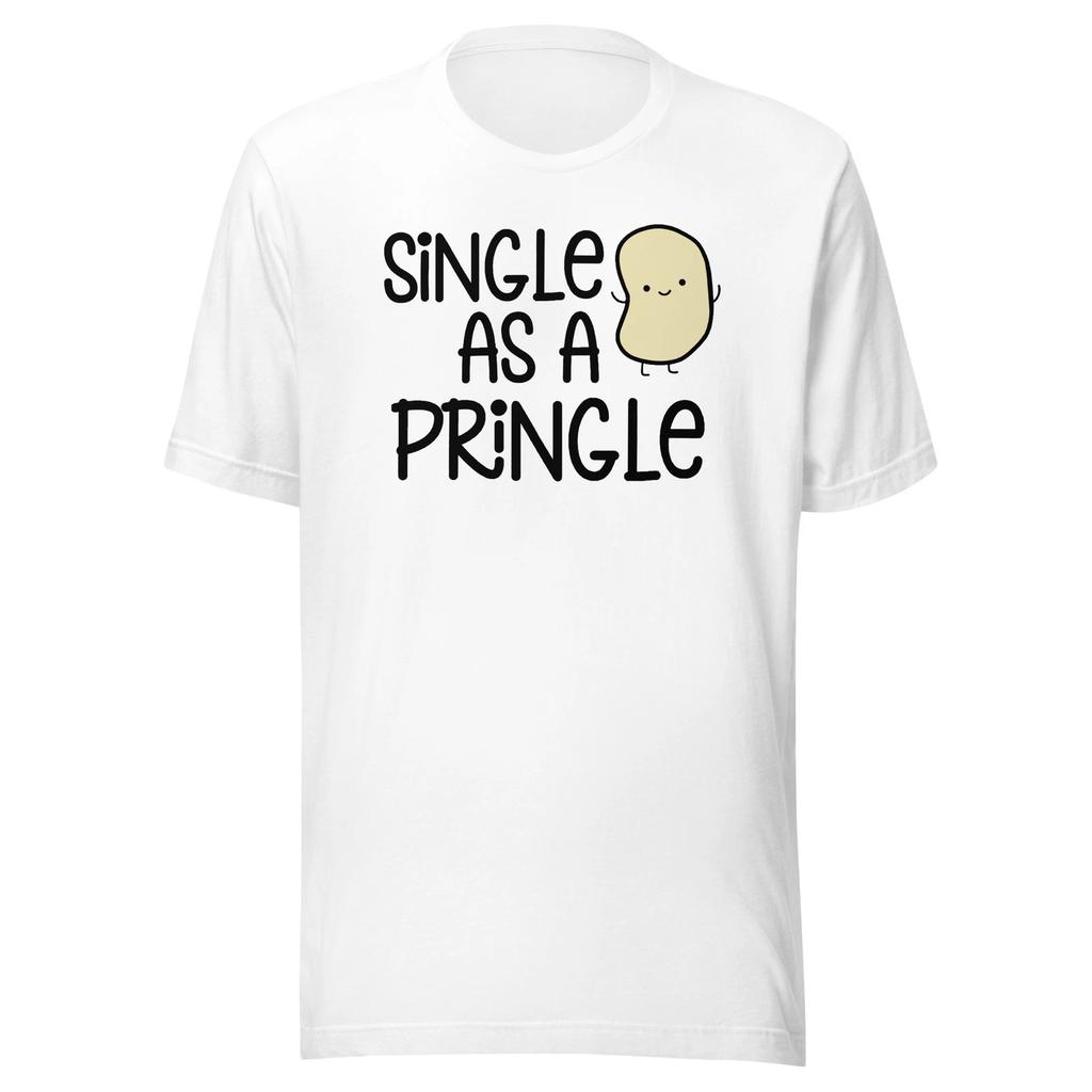 Single As A Pringle Graphic Tee Shirt Funny Unisex t-shirt