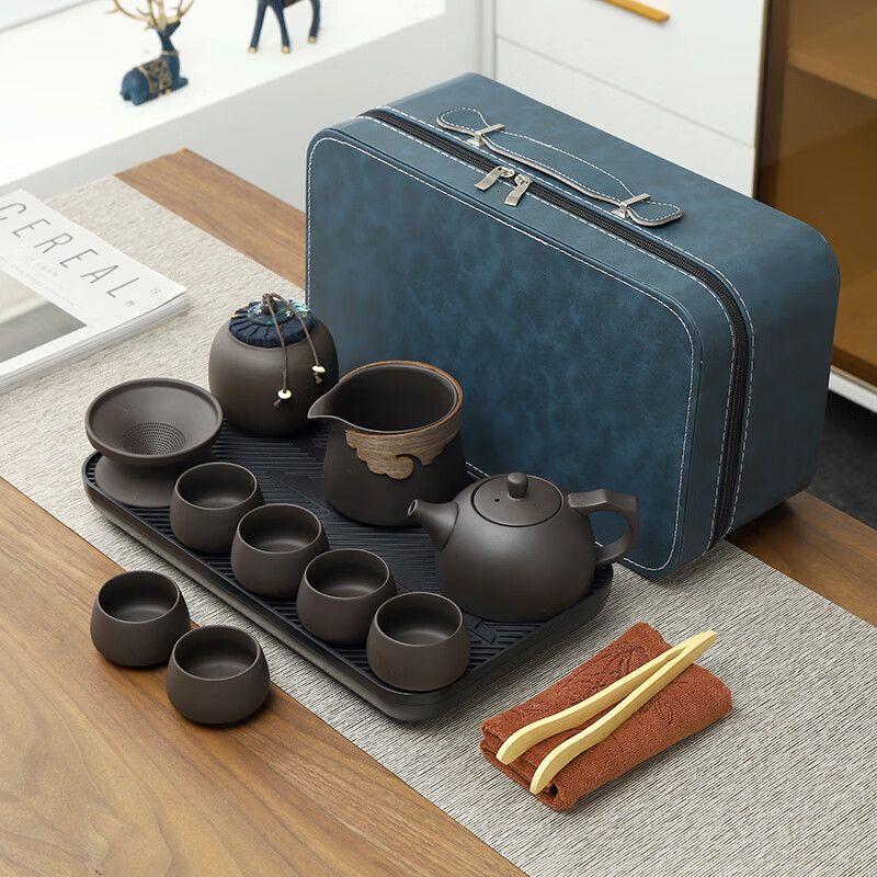 Portable Chinese Zisha Kung Fu Tea Set