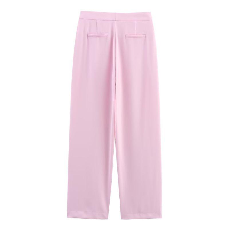 Jnleaog Spring New Arrival Women's Clothing Fashion Style Feather Suit Outwear Elegant Straight-Leg Trousers 3421324
