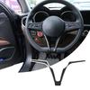 ABS Carbon Fiber Style Car Steering Wheel Cover Trim For Alfa Romeo Giulia 2017 2018 2019 Interior Accessories pgi231