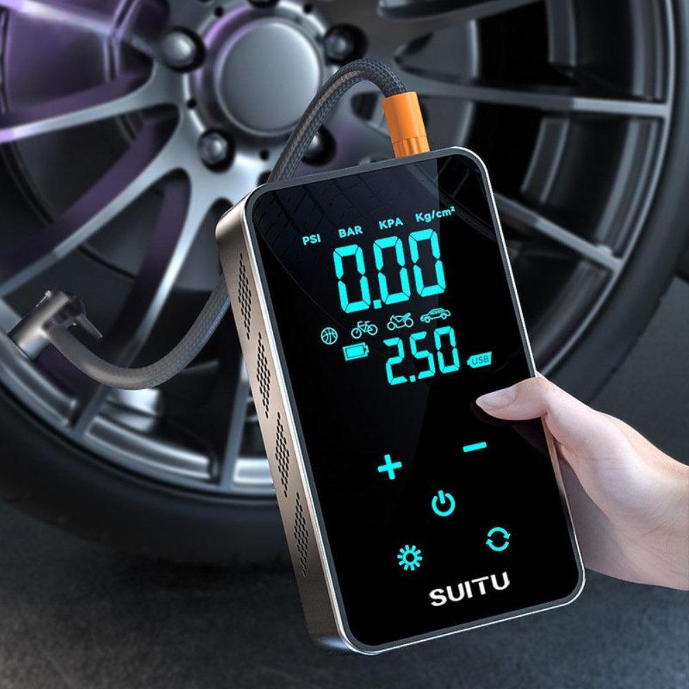 Auto Luftpumpe Notstart Stromversorgung Multifunktion 12V 4000mAh TYP-C Schnellladebuchse Auto Kabellose Tragbare Luftpumpe Elektrische Luftpumpe