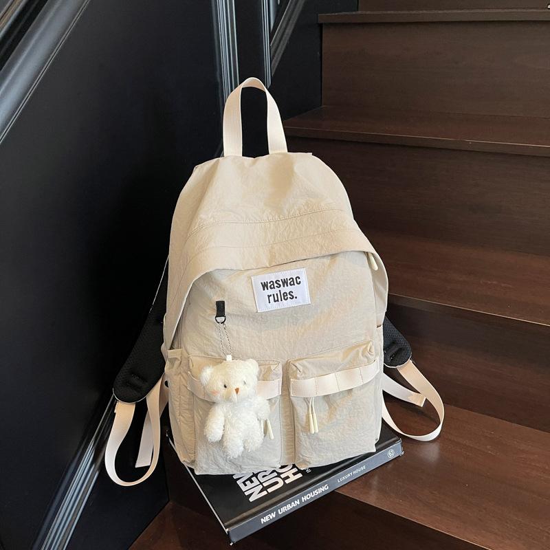 School bag female college student simple new spring and summer high school student backpack campus high value backpack