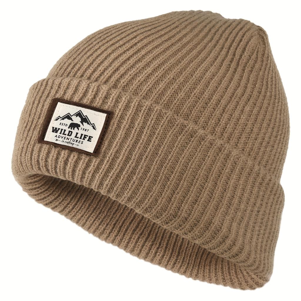 1/2pcs Winter Autumn Knitted Beanie Hat Soft Elastic Warm Cycling Skull Cap Windproof Men Women Hiking Camping Headcover