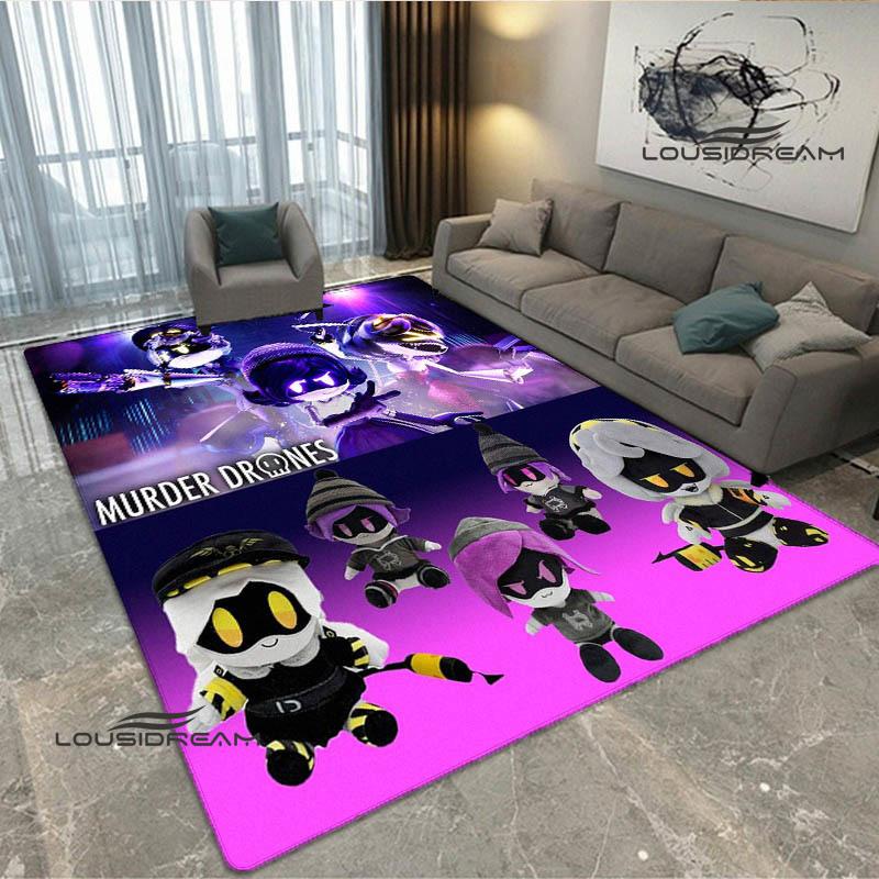 3D Murder-Drones Cartoon Printed Carpet Non-slip Carpet Washroom Floor Mat Fashion Yoga Mat Bedroom Decoration Birthday Gift