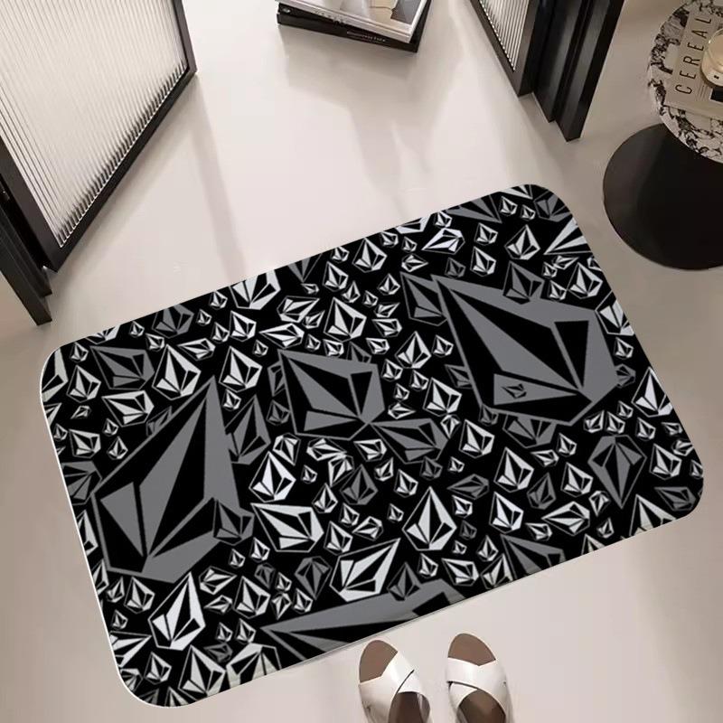 Street Art Graffiti Carpet Urban Trendy Abstract Geometric Logo Newspaper Clipping Home Decoration Rug Welcome Nonslip Floor Mat