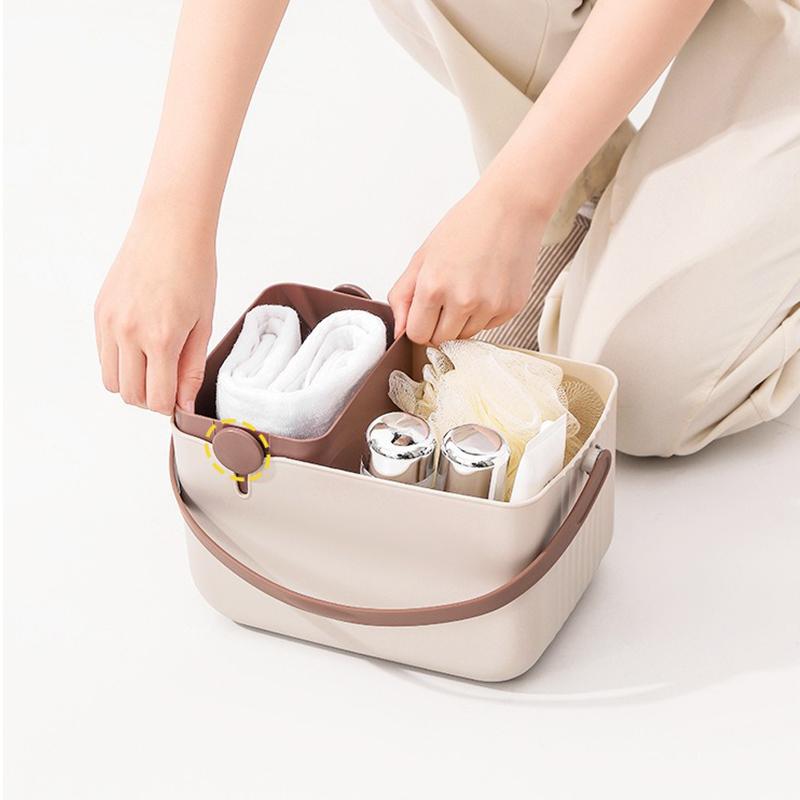 Multifunctional Bath Storage Basket Cosmetics Handheld Box Portable Outdoor Travel Beach Drainage Basket Picnic Storage Baskets