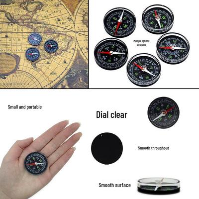 Portable 40mm Quick-Release Compass for Outdoor Camping and Learning