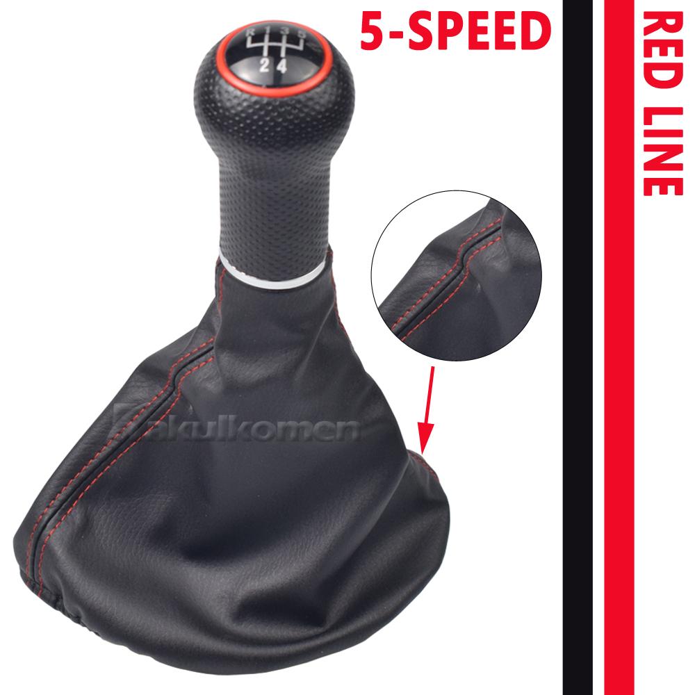 Car Manual 5 Speed Gear Shift Stick Shifter Knob Head Gaitor Boot For Volkswagen VW Golf 3 MK3 Varaint Vento Jetta 3 1992-1998