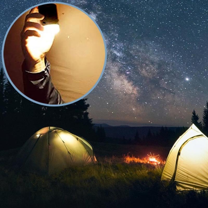 1Set Wireless Rechargeable Air Inflator With LED Lamp Outdoor Inflatable Pumps for Outdoor and Home Use