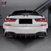 BMW 3 Series G20/G28 Carbon Fiber Rear Diffuser with Corner Extensions & Lights
