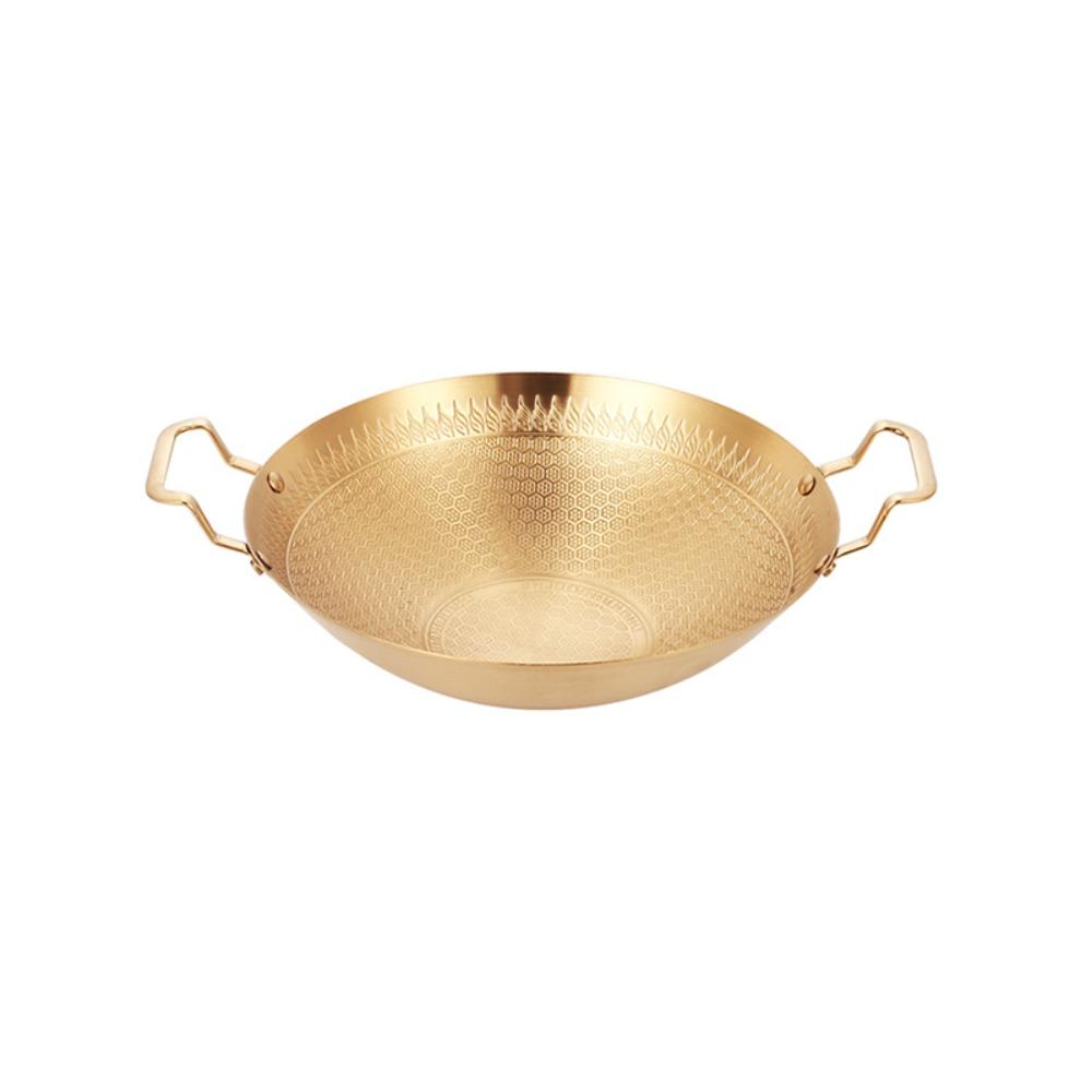 Korean Style Dry Boiler Non Stick Camping Wok Kitchen Accessory Frying Cooking Pot  Picnic