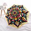 1pc Psychedelic Mandala Artwork Automatic Open/Close Umbrella - Portable Collapsible Umbrella with 8-Rib Stability, Fashion Lovers Yy251017165