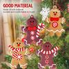 12pcs Gingerbread Haning Ornaments, Gingerman Doll Hanging Charms, Clay Figurine Ornaments for Xmas Tree, Christmas Home Decor