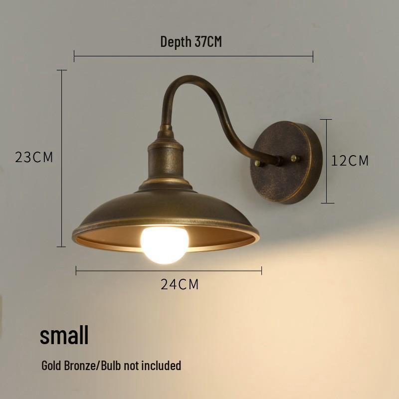 Retro Industrial Outdoor Wall Lamp - Iron Art for Hallway, Corridor, Balcony, or Restaurant