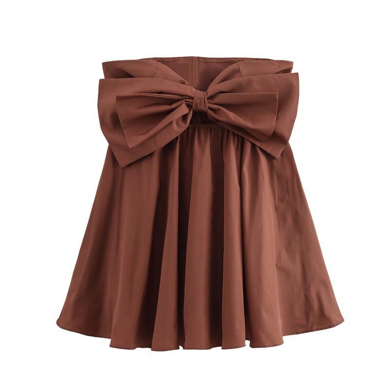 European American Women s Clothing Summer Fashion Bow Top Mini Dress S